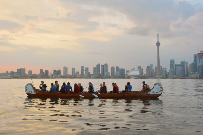 Canoeing to the Toronto Islands - 3 - Sunset